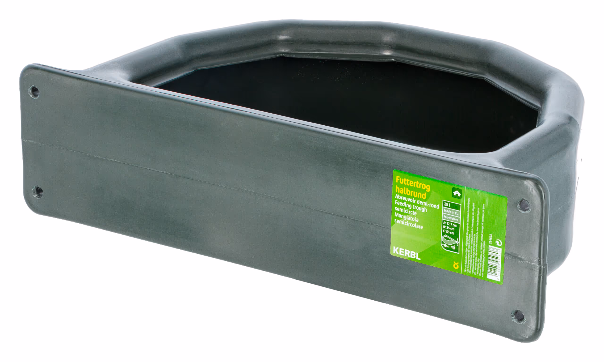 Mangeoire semi-circulaire vert, 25L