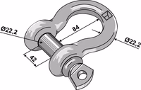 Manille 22,2mm galvanisées