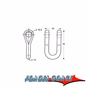 Manille Forges Gorce droite 103086, 7191332 Adaptable