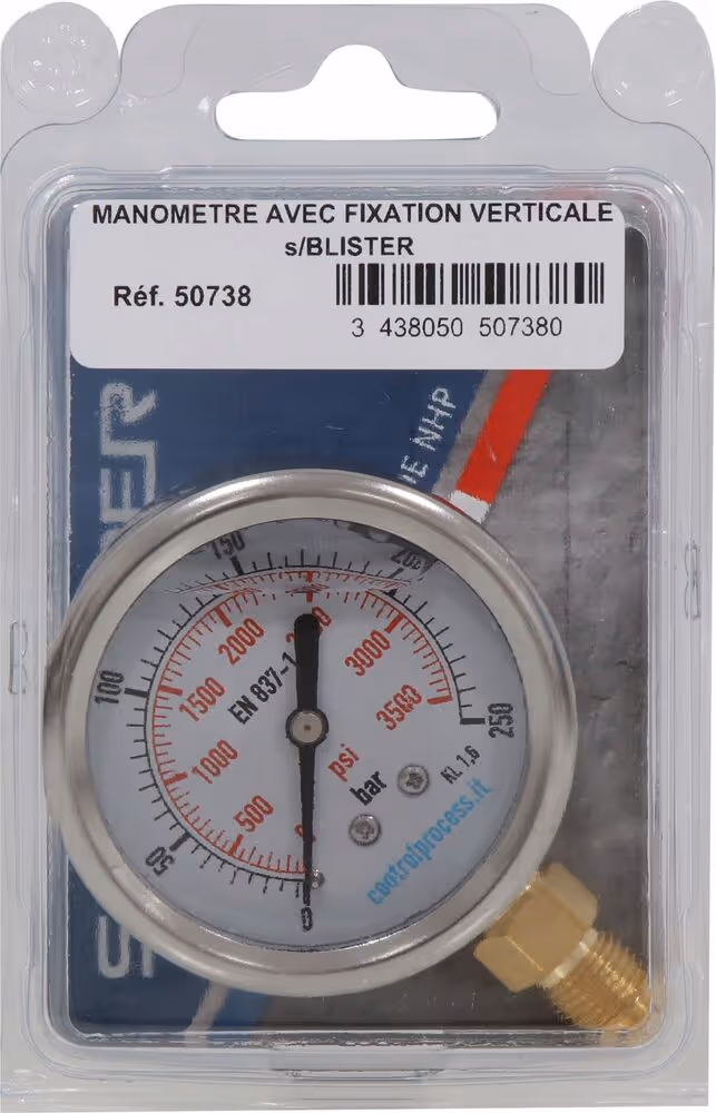 MANOMETRE AVEC FIXATION VERTICALE s/BLISTER