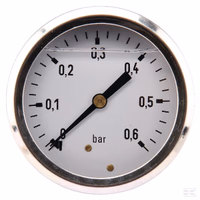 Manomètre Ø63 0-0,6bar ¼ ar.