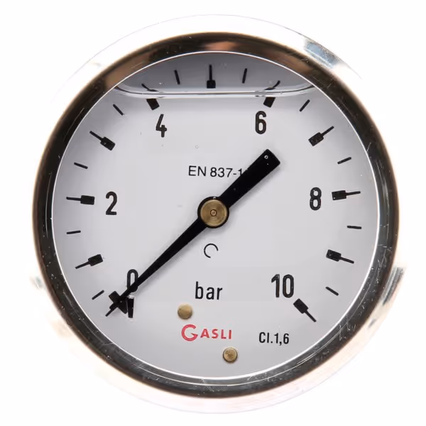 Manomètre Ø63 0-10bar ¼" ar.