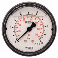 Manomètre Ø63 0-10bar ¼" ar.