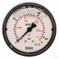 Manomètre Ø63 0-160bar ¼ ar.