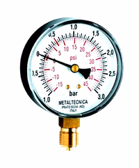 Manomètre sans glycérine Ø80 mm raccord 3/8''