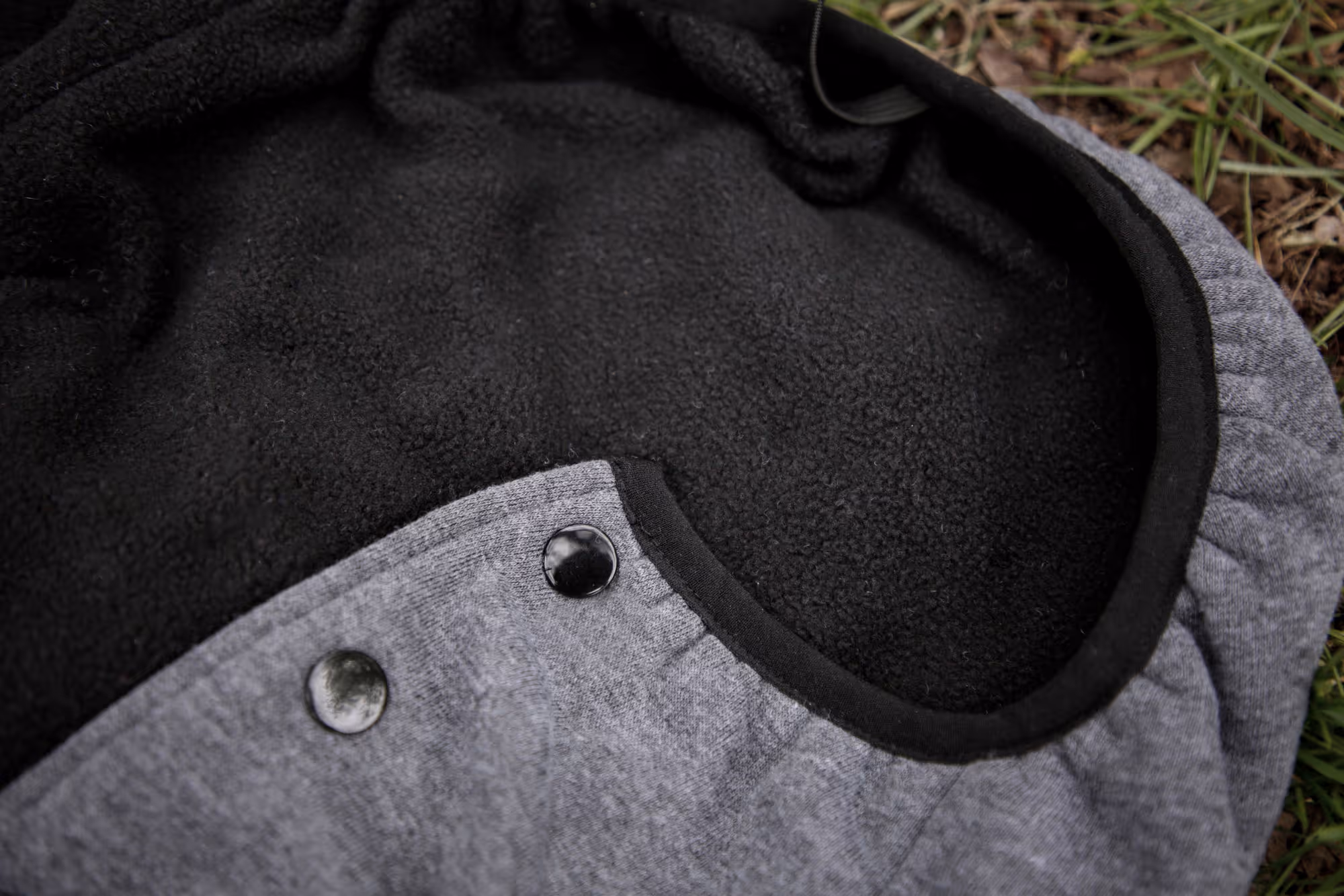 Manteau pour chien Quebec gris/noir, taille L, 45 cm