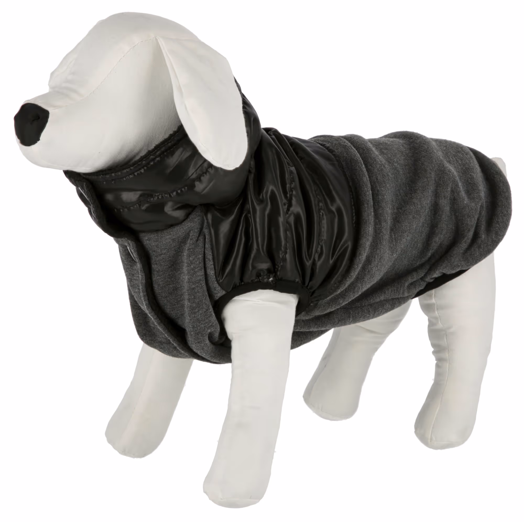 Manteau pour chien Quebec gris/noir, taille L, 45 cm
