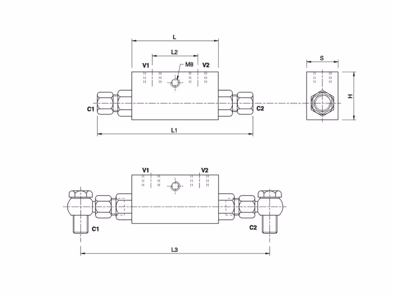 MARCHESINI Kit clapet anti-retour + tuyaux 3/8'' BSP (30 L/mn Débit)