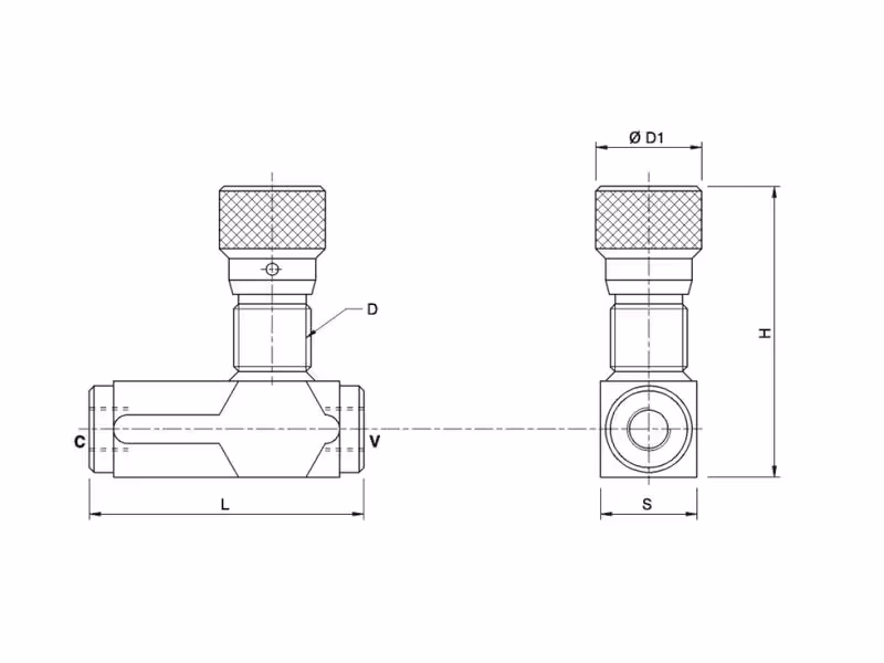 MARCHESINI Restricteur de débit unidirectionnel 3/8'' BSP (30 L/mn Débit) - ref VRFU9002