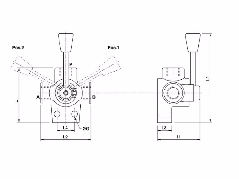 MARCHESINI Vanne à boisseau, 3 voies 3/8'' BSP (60 L/mn Débit) - ref DDF3V02A
