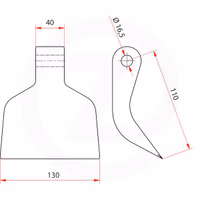 Marteau broyeur Maschio T24004025R Origine