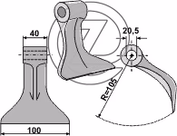 Marteau broyeur Agrimaster 3000548 Adaptable