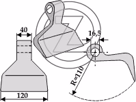 Marteau broyeur Mc Connel 1026026 Adaptable