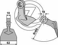Marteau broyeur Mc Connel 4000243 Adaptable