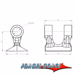 Marteau broyeur Forges Gorce double oreille 46402.01, 03.958.01 Adaptable