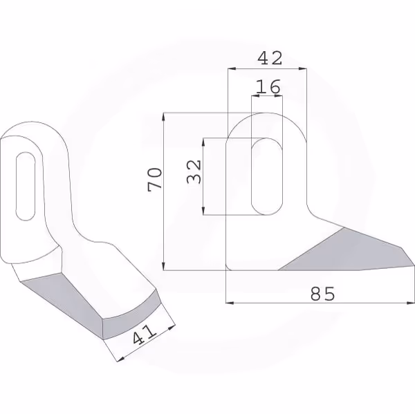 Marteau broyeur Bomford 0295901 Adaptable
