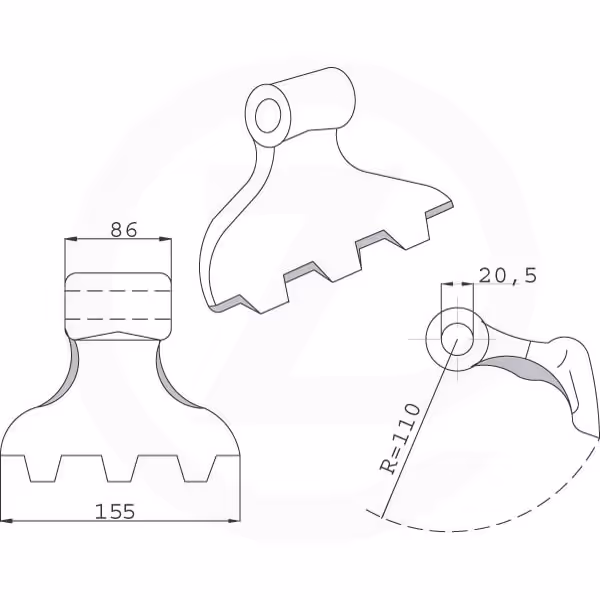 Marteau broyeur Nobili Adaptable