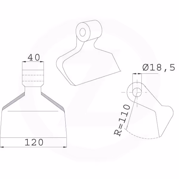 Marteau broyeur Omarv CL00325 Adaptable