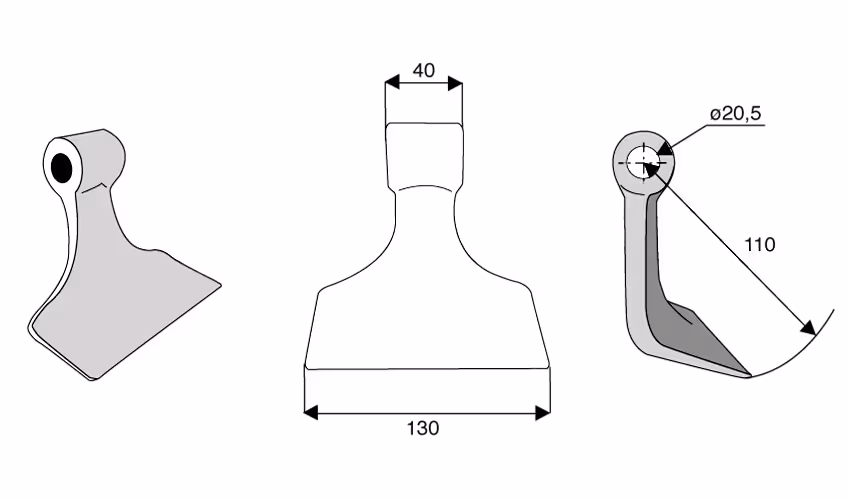 Marteau broyeur Desvoys 10000501 Adaptable
