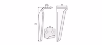 MASCHIO | Dent de herse droite 90x14-280 ea50