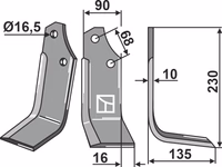 Maschio Gaspardo | Couteau, droit