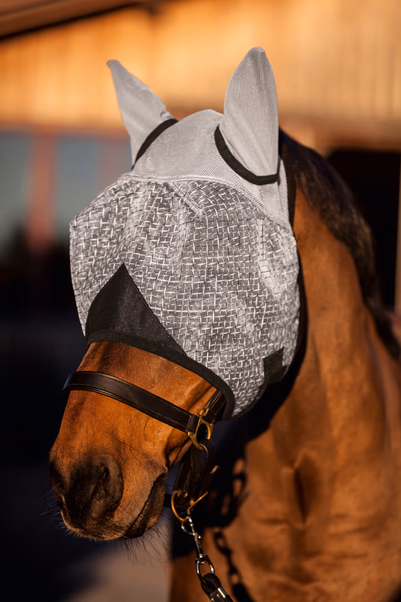 Masque anti-mouche anti-UV oreilles, pony