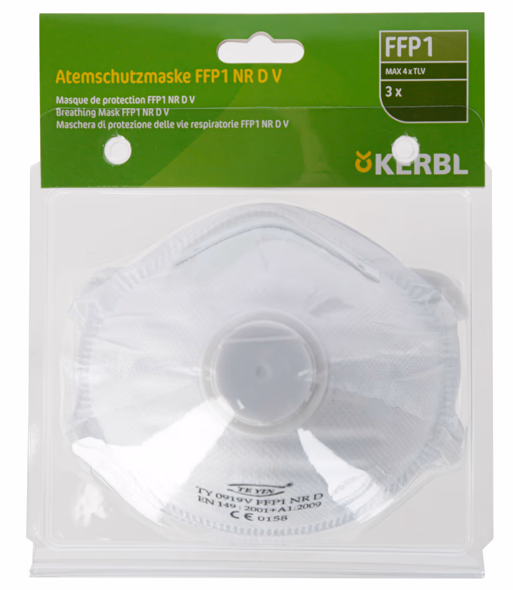 Masque pour poussière fine FFP1 NR D avec soupape