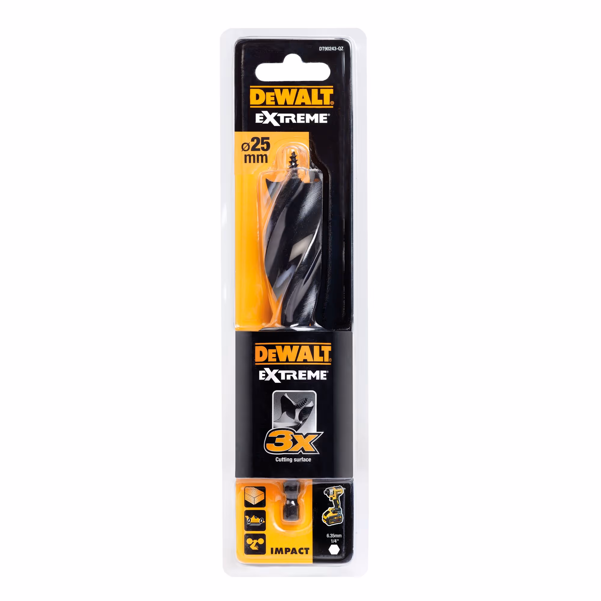 Mèche à bois 3 pointes Extreme 25 x 152 mm