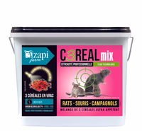 Mélange Raticide souricide Flocon avoine, tournesol , mais concassé avoine décortiqué , 5 Kg Vrac Brodifacoum. Homologué sur campagnols réservé au professionnel avec n° de siret