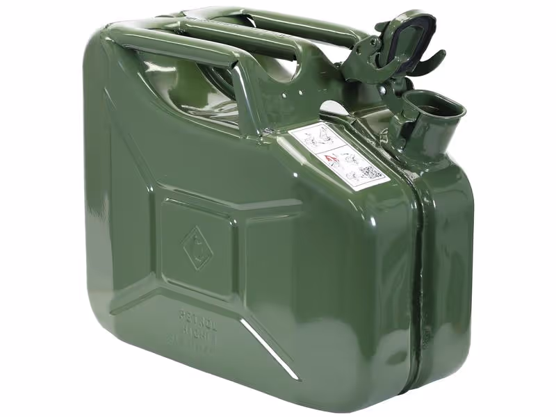 métallique Bidon - Vert 10 litre (Unleaded Petrol)