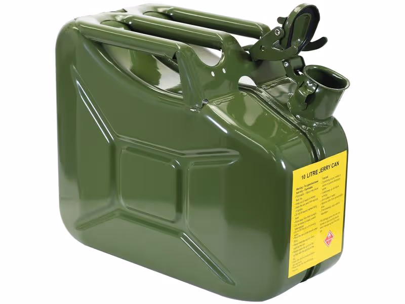 métallique Bidon - Vert 10 litre (Unleaded Petrol)