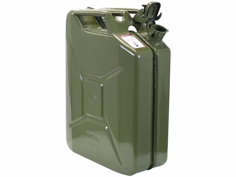 métallique Bidon - Vert 20 litre (Unleaded Petrol)