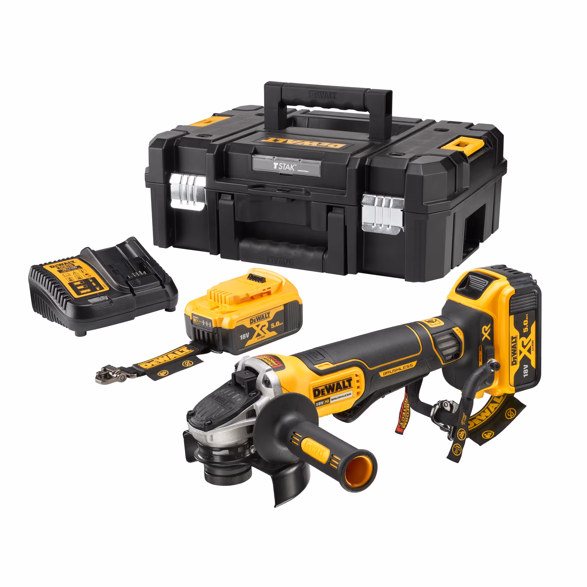 Meuleuse 125 mm XR 18V Brushless - interrupteur à palette - lanière de sécurité Sans batterie ni chargeur