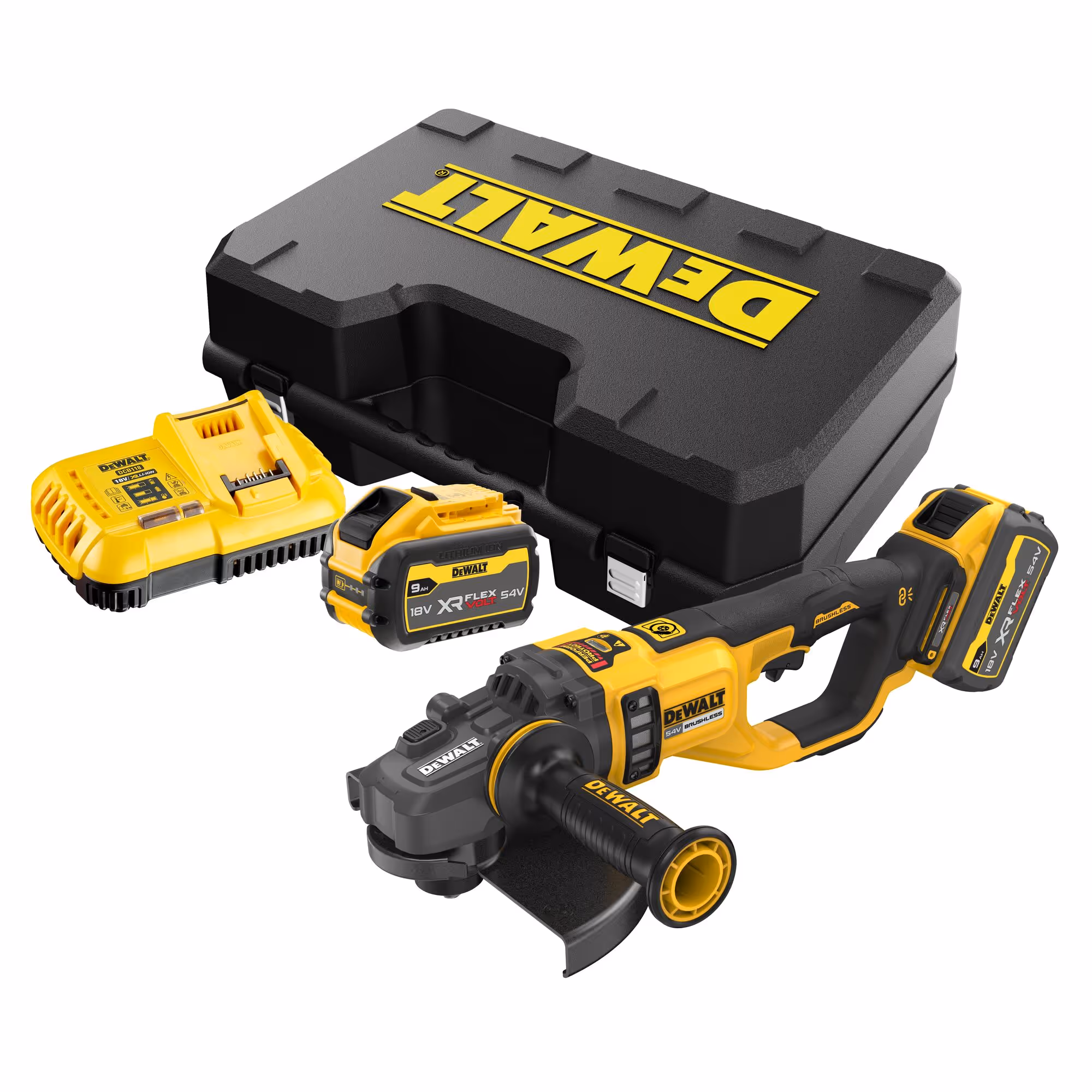 Meuleuse d'angle 230 mm XR FLEXVOLT 54V 3Ah Li-Ion Brushless avec batteries