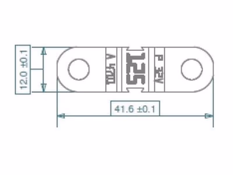 Midi Fusible 80 Ampères (Blanc) 40 x 10mm