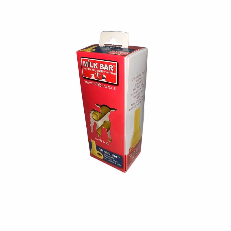 Milk Bar® Tétine jaune agneau/chevreau pour distributeur automatique (DAL) (Boîte x10)