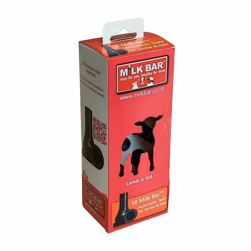 Milk Bar® Tétine noire agneau/chevreau pour distributeur automatique (DAL) (Boîte x10)