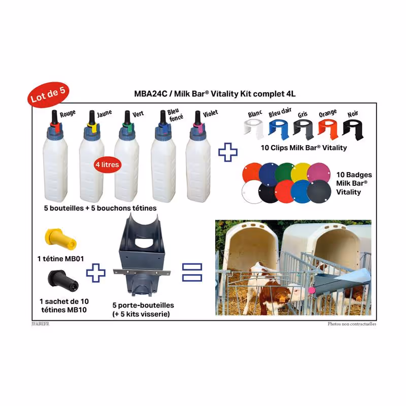 Milk Bar® Vitality Kit complet 5 bouteilles x4L