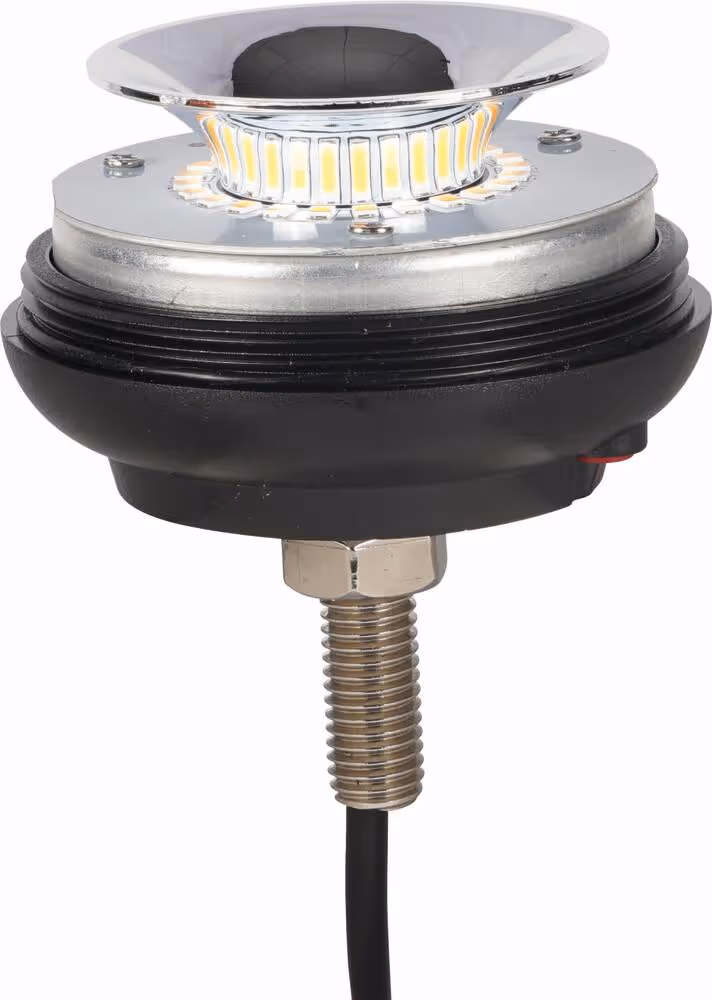 MINI GYROPHARE LED FLASH 12/24V A FIXER - 1 TROU - 24 LED