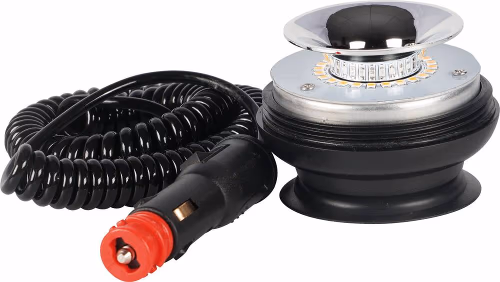 MINI GYROPHARE LED FLASH 12/24V MAGNETIQUE - 24 LED