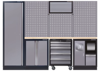 Mobilier d'atelier 3 meubles bas - gris