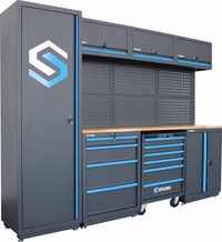 MOBILIER D'ATELIER 4 ELEMENTS BOIS EQUIPE 147 OUTILS