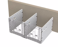 Modulare Kälberbox Doppelbucht wandständig