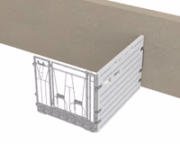 Modulare Kälberbox Erweiterung Einzelbucht, wandständig