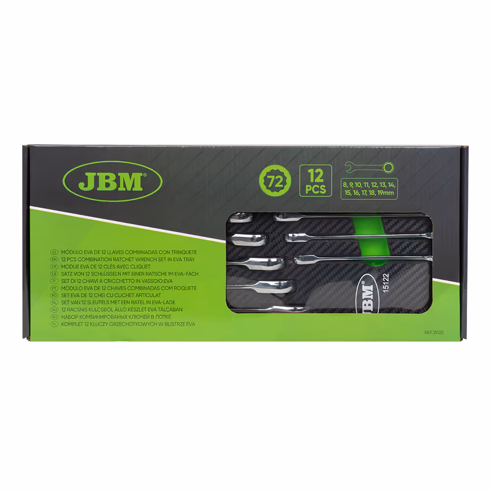 Module de 12 clés mixte à cliquet JBM