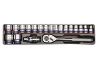 Module douilles à chocs 6 pans 1/2 27 pièces