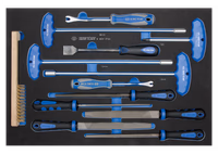 Module mousse limes et clés mâles Torx - 13 pièces