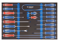 Module mousse + PP 19 pièces Tournevis- Doigt magnétique