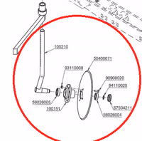 Montant + disque de chaussage Ø300 origine Carré