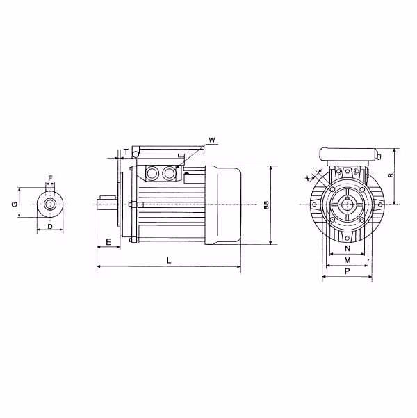 Moteur électrique 0.37 KW